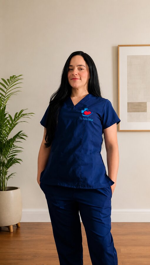 Giselle Díaz — Licenciada en Enfermería de TuAuraSalud, especialista en demencia senil tipo Alzheimer y rehabilitación